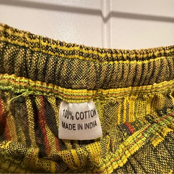 NEW CottonPatchwork Boho Harem Jogger Pants - Picture 9 of 13